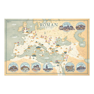 ローマ帝国の地図117 AD フォトプリント           