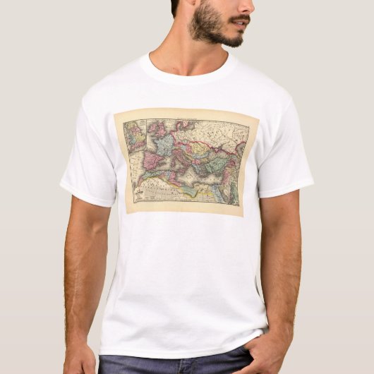 ローマ帝国の地図 Tシャツ (正面)