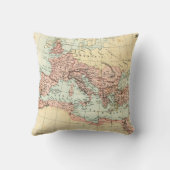 ローマ帝国の旧式な地図 クッション (裏面)