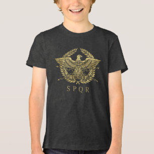 ローマ帝国イーグルエンブレム トライブレンドTシャツ