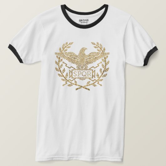 ローマ帝国イーグルモザイクエンブレム Tシャツ (デザイン正面)