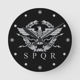 ローマ帝国エンブレム – SPQR ラウンド壁時計