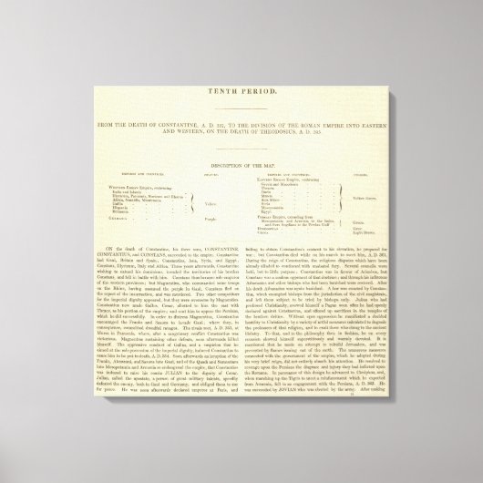 ローマ帝国分割395 AD 2 キャンバスプリント (正面)