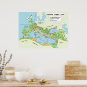 ローマ帝国最大級の地図 ポスター (キッチン)
