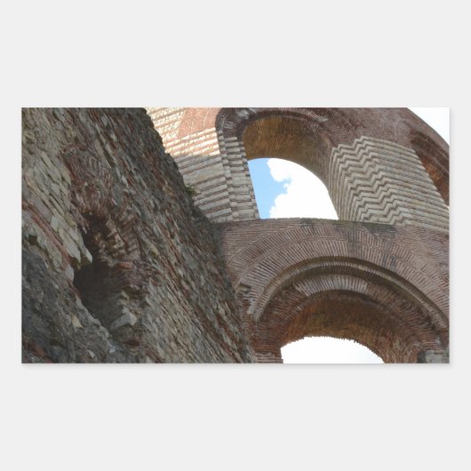 ローマ帝国風呂トリエ 長方形シール (正面)