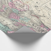 ローマ帝国(1862年)のヴィンテージの地図 ラッピングペーパー (コーナー)