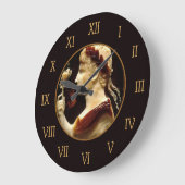 ローマ帝王オクタビア・オーガスタス・カメオ・アエレガントート ラージ壁時計 (傾斜)