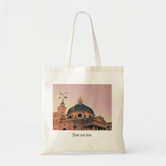 ローマ建築と彫像の彫刻 オーダーメイド トートバッグ (正面)