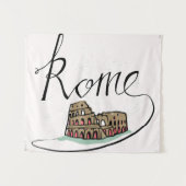 ローマ手の教養があるデザイン タペストリー (正面(横))