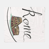 ローマ手の教養があるデザイン フリースブランケット (正面(横))