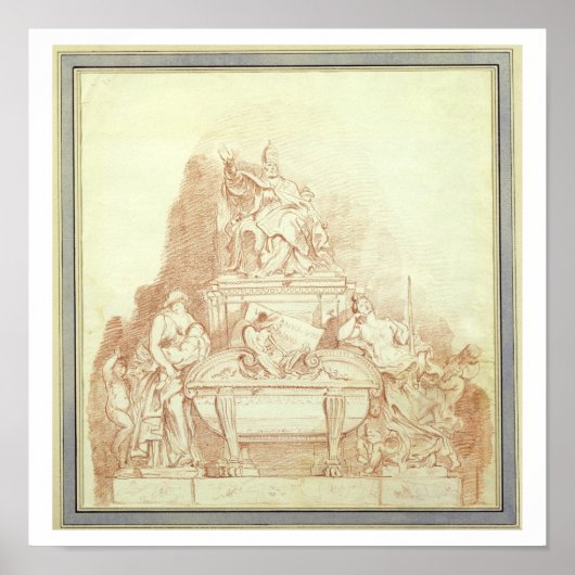 ローマ教皇のアーバンVIIIの墓(1568年~1644年) ポスター (正面)