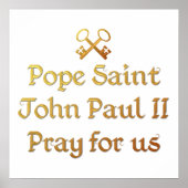 ローマ教皇の聖ヨハネ祈ロー二世 ポスター (正面)