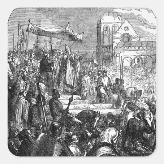 ローマ教皇アーバン二世が第一次十字軍を宣教 スクエアシール (正面)