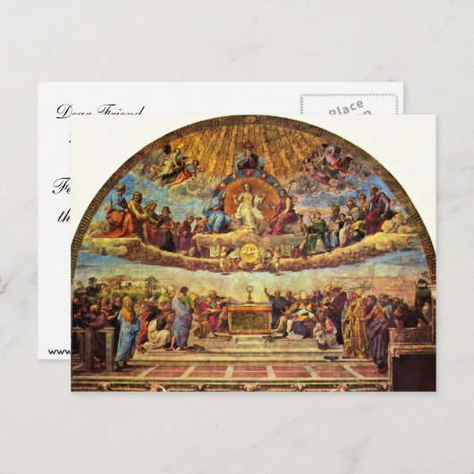 ローマ教皇ジュルのためのバチカンのスタンツァ・デラ・シナチュラ ポストカード (正面/裏面)