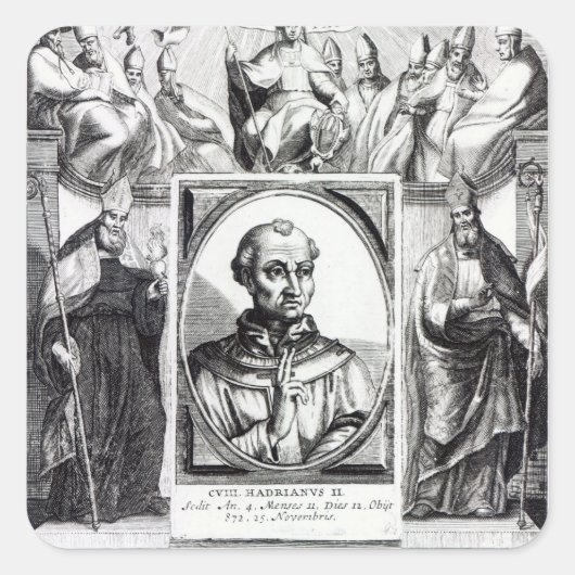 ローマ教皇ハドリアンII スクエアシール (正面)