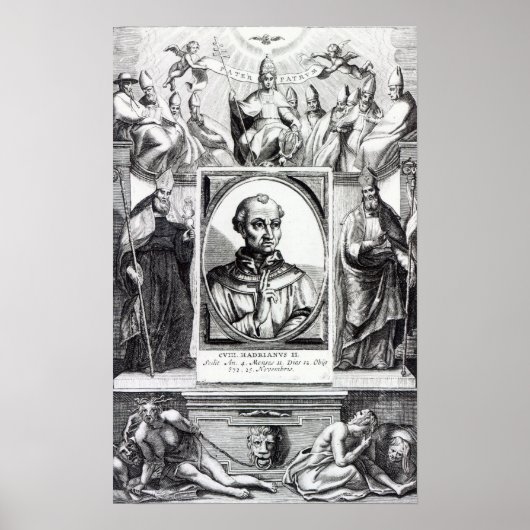 ローマ教皇ハドリアンII ポスター (正面)