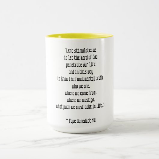 ローマ教皇ベネディクト16復活祭の意味の四旬節 マグカップ (中央)