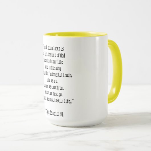 ローマ教皇ベネディクト16復活祭の意味の四旬節 マグカップ (正面右)