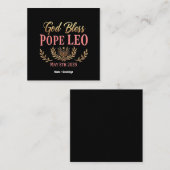 ローマ教皇レオ祝新教皇2025年5月8日 スクエア名刺 (正面/裏面)