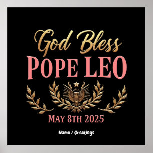 ローマ教皇レオ祝新教皇2025年5月8日 ポスター