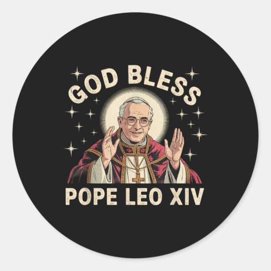 ローマ教皇レオ習主席の祝福 ラウンドシール (正面)