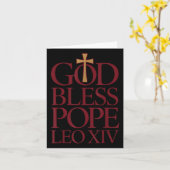 ローマ教皇レオ14世の新教皇バチカン市カソ神の祝福 カード (黄色い花)