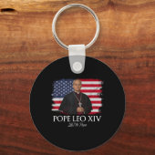 ローマ教皇レオ14世ロバート・フランシス・プレヴォスト・ファースト・アメリカン キーホルダー (正面)