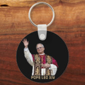 ローマ教皇レオ14世、アメリカの歴史上の教皇 キーホルダー (正面)