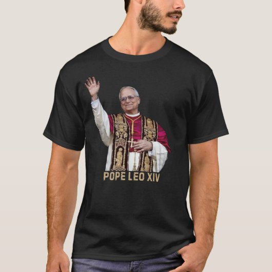 ローマ教皇レオ14世、アメリカの歴史上の教皇 Tシャツ (正面)