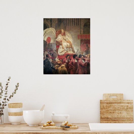 ローマ教皇VIIIセントピーターズオンザセディア・ゲスタトリア ポスター (キッチン)