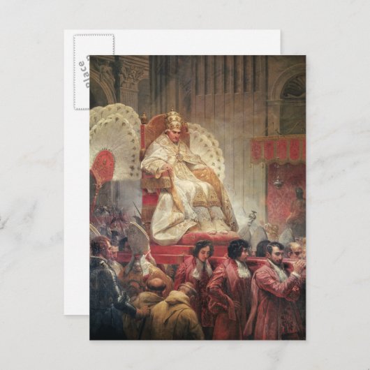 ローマ教皇VIIIセントピーターズオンザセディア・ゲスタトリア ポストカード (正面/裏面)