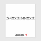 ローマ数字のカスタムカットビニールシール シール (シート)