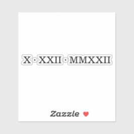 ローマ数字のカスタムカットビニールシール シール