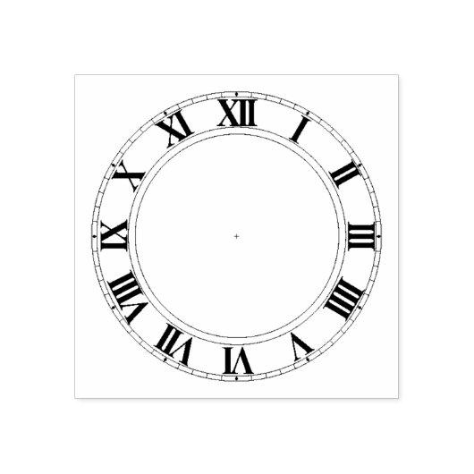 ローマ数字のゴム印を使用した時計顔 ラバースタンプ (インプリント)