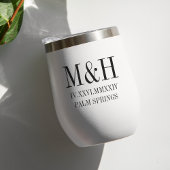 ローマ数字の日付、イニシャル、市区町村結婚式の引き出物