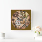 ローマ数字の時計 スクエア壁時計 (ホーム)