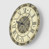 ローマ数字の時計 ラージ壁時計 (傾斜)