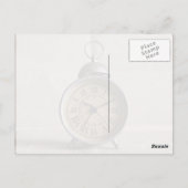 ローマ数字の目覚まし時計 ポストカード (裏面)