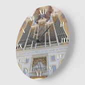 ローマ数字の管器官の正方形の時計 ラージ壁時計 (傾斜)