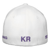 ローマ数字の記念日の特別モダン日 刺繍入りキャップ (裏面)