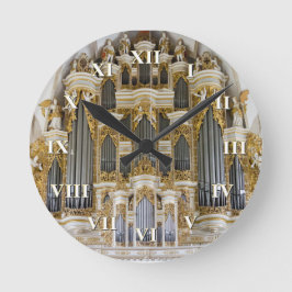 ローマ数字のMerseburgの管器官の時計 ラウンド壁時計