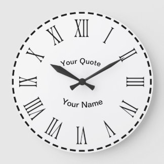 ローマ数字を放射するダッシュ円 ラージ壁時計