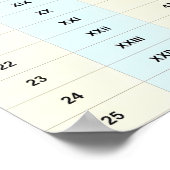 ローマ数字ウォールチャート(1 ~ 100) ポスター (角)