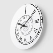 ローマ数字スパイラルクロック ラージ壁時計 (傾斜)