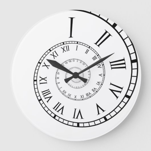 ローマ数字スパイラルクロック ラージ壁時計 (正面)