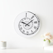 ローマ数字スパイラルクロック ラージ壁時計 (ホーム)