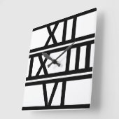 ローマ数字デコ スクエア壁時計 (傾斜)