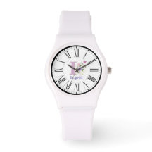 ローマ数字デザイン(イニシャルと名前のウォッチ付き)