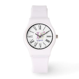 ローマ数字デザイン(イニシャルと名前のウォッチ付き) 腕時計