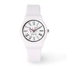 ローマ数字デザイン(イニシャルと名前のウォッチ付き)